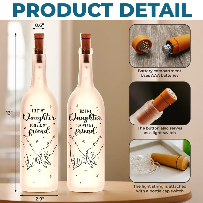 You Are My Forever Soulmate - Family Personalized Custom Bottle Lamp - Gift For Mom, Daughter