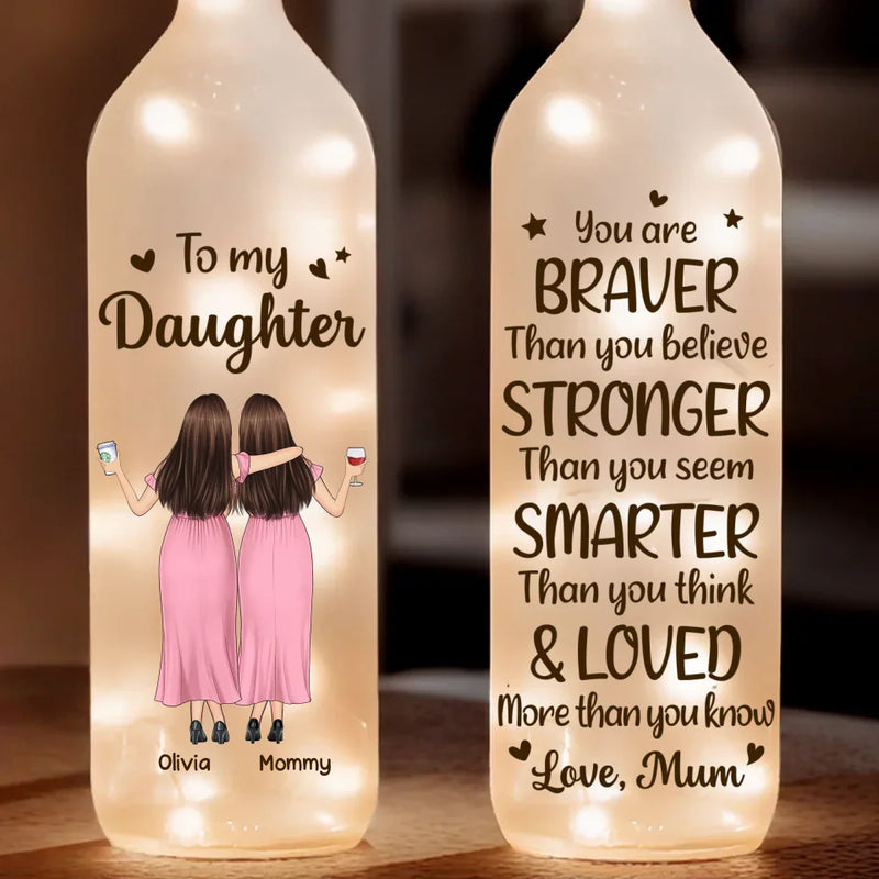 Daughters Are The Joy Of A Mother’s Heart - Family Personalized Custom Bottle Lamp - Gift For Mom, Daughter