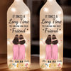 We Stick Together Like Glue - Bestie Personalized Custom Bottle Lamp - Gift For Best Friends, BFF, Sisters