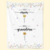 First Mom Now Grandma - Family Personalized Custom Blanket - Gift For Mom, Grandma