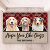 Custom Photo Adopt Love - Dog Personalized Custom Home Decor Decorative Mat - House Warming Gift For Pet Owners, Pet Lovers