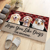 Custom Photo Adopt Love - Dog Personalized Custom Home Decor Decorative Mat - House Warming Gift For Pet Owners, Pet Lovers