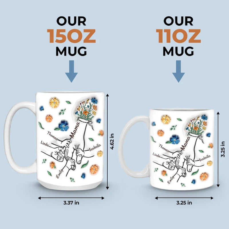 We Are Born Of Love - Family Personalized Custom 3D Inflated Effect Printed Mug - Gift For Mom, Grandma