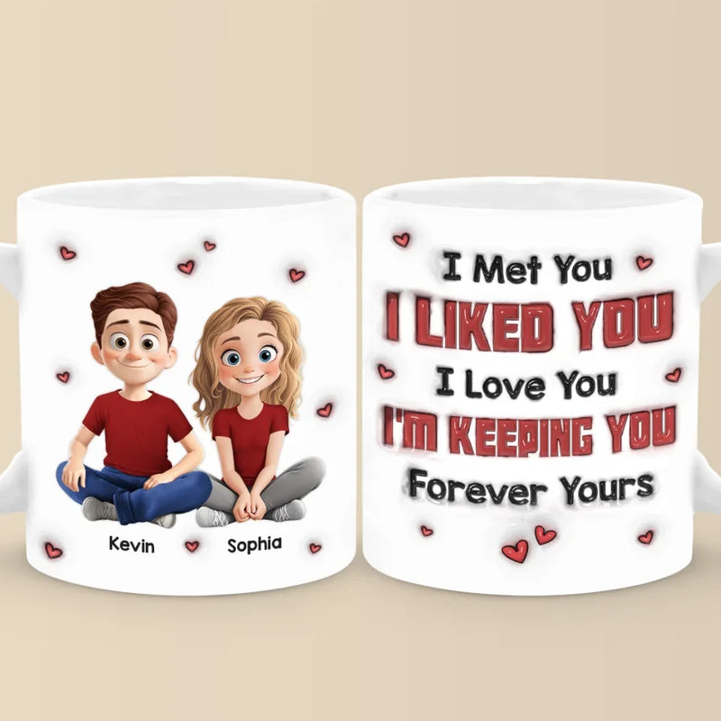 You’re My Reason To Smile Every Day - Couple Personalized Custom 3D Inflated Effect Printed Mug - Gift For Husband Wife, Anniversary