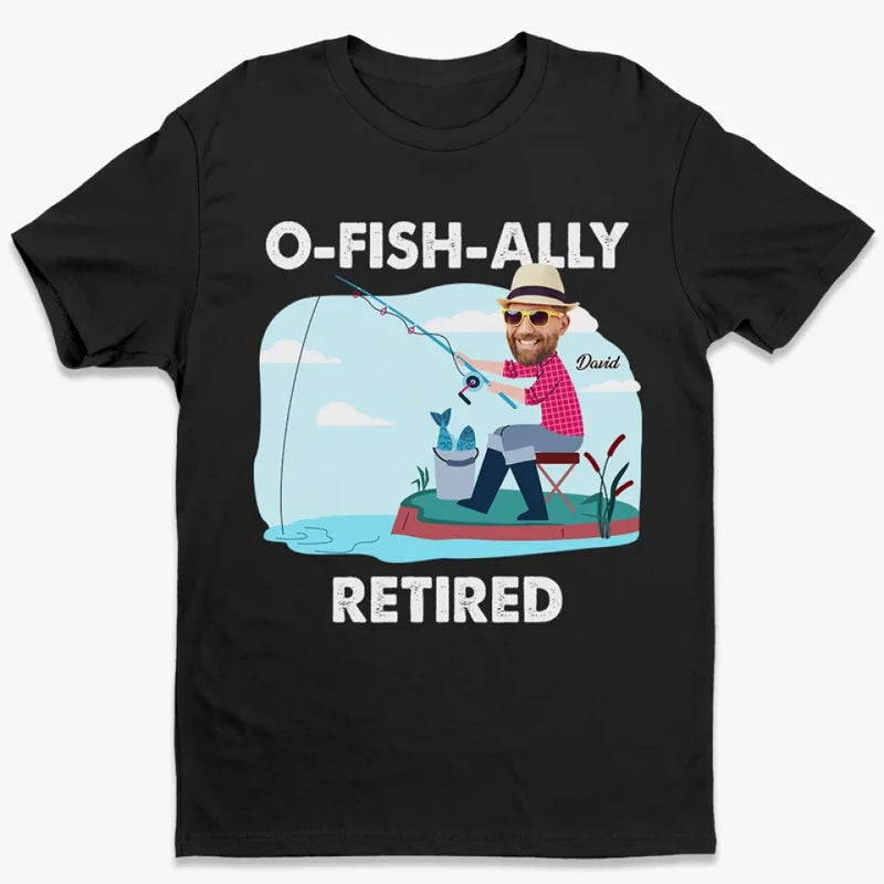 Custom Photo Go Fishing Is My Full-Time Now - Personalized Custom Unisex T-shirt, Premium T-shirt, Hoodie - Appreciation, Retirement Gift For Coworkers, Work Friends, Colleagues, Family Members