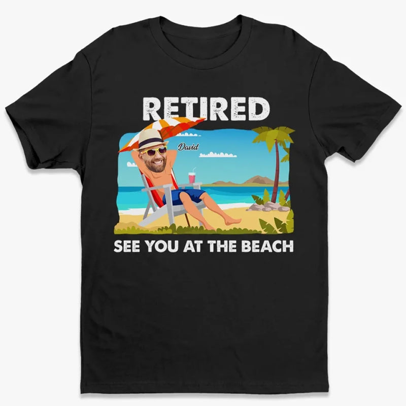 Custom Photo See You At The Beach - Personalized Custom Unisex T-shirt, Premium T-shirt, Hoodie - Appreciation, Retirement Gift For Coworkers, Work Friends, Colleagues, Family Members