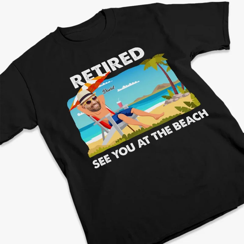 Custom Photo See You At The Beach - Personalized Custom Unisex T-shirt, Premium T-shirt, Hoodie - Appreciation, Retirement Gift For Coworkers, Work Friends, Colleagues, Family Members