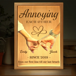 You And I Are A Perfect Fit - Couple Personalized Custom Frame Light Box - Gift For Husband Wife, Anniversary