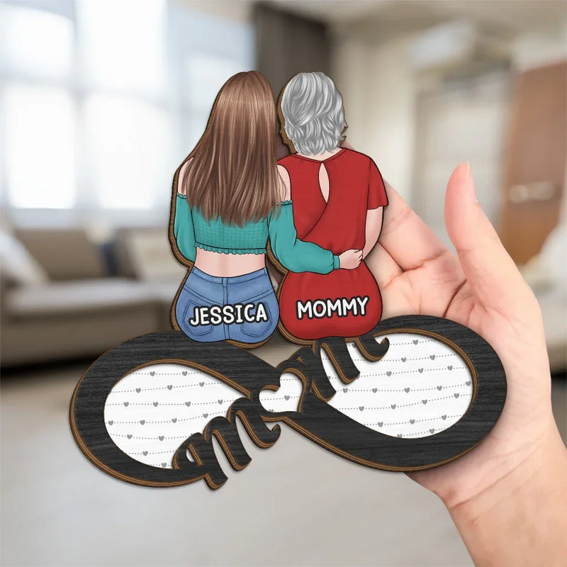 Together, We Create Our Family’s Story - Family Personalized Custom 2-Layered Wooden Plaque With Stand - Gift For Mom