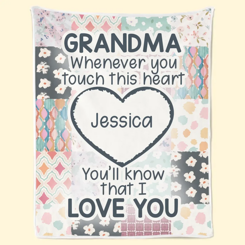 Grandma’s Love Is The Light That Never Fades - Family Personalized Custom Blanket - Gift For Mom, Grandma