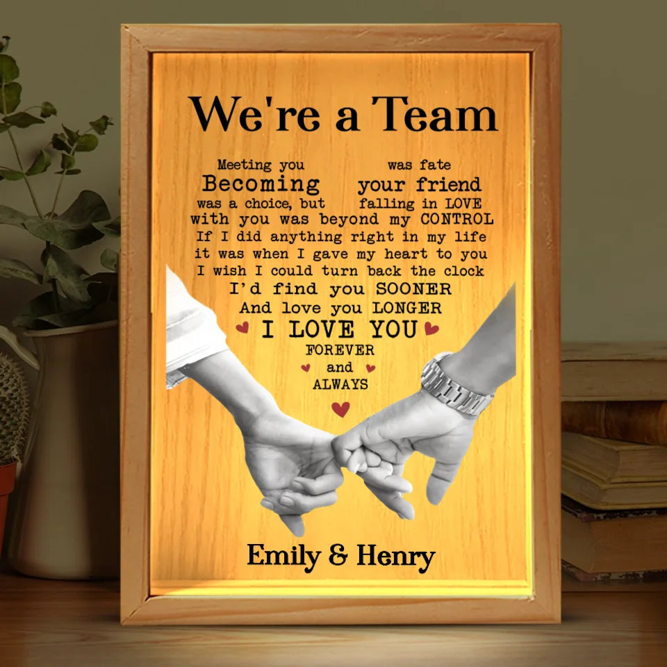 Ensemble, nous sommes infinis - Cadre photo personnalisé pour couple - Cadeau pour mari et femme, anniversaire