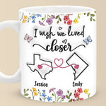 Long Distance Real Friendship Transcends Time And Space - Bestie Personalized Custom 3D Inflated Effect Printed Mug - Gift For Best Friends, BFF, Sisters