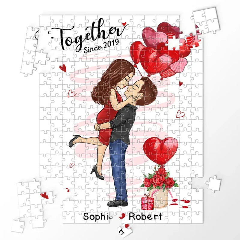 You And Me, Forever And Always - Couple Personalized Custom Jigsaw Puzzle - Gift For Husband Wife, Anniversary, LGBTQ+