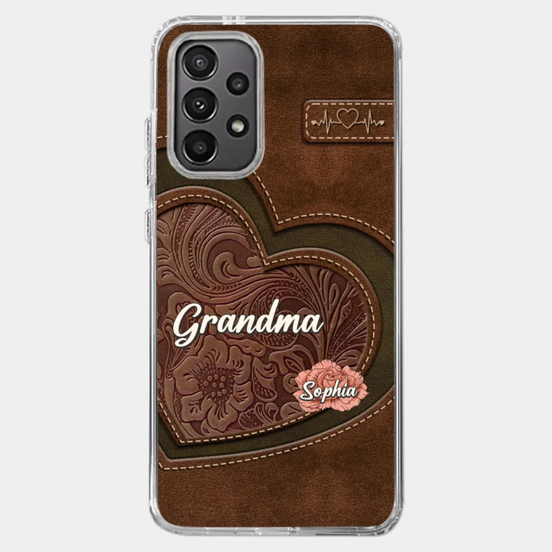 Her Love Blossoms In Every Season - Family Personalized Custom Clear Phone Case - Gift For Mom, Grandma