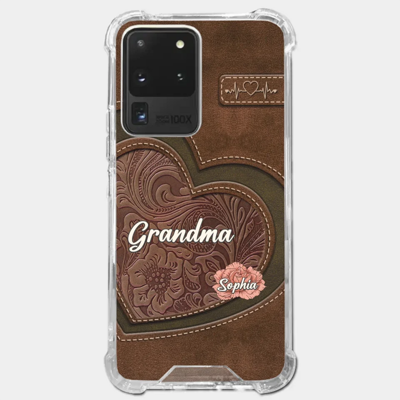 Her Love Blossoms In Every Season - Family Personalized Custom Clear Phone Case - Gift For Mom, Grandma