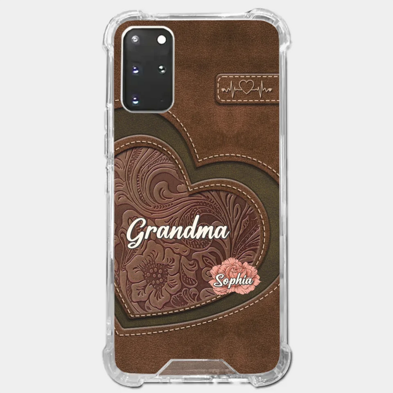 Her Love Blossoms In Every Season - Family Personalized Custom Clear Phone Case - Gift For Mom, Grandma