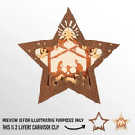 Christmas Nativity Star Car Decor - Car Visor Clip
