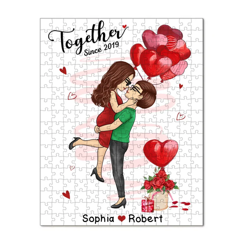 You And Me, Forever And Always - Couple Personalized Custom Jigsaw Puzzle - Gift For Husband Wife, Anniversary, LGBTQ+