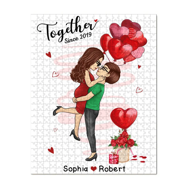 You And Me, Forever And Always - Couple Personalized Custom Jigsaw Puzzle - Gift For Husband Wife, Anniversary, LGBTQ+