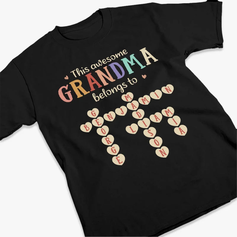 Grandma Is The Glue That Holds Our Family Together - Family Personalized Custom Unisex T-shirt, Premium T-shirt, Hoodie - Gift For Mom, Grandma