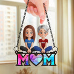 Custom Name Mother Daughter Gifts - Personalized Suncatcher Ornament