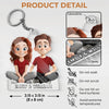 Love Is Our Heartbeat - Couple Personalized Custom Shaped Acrylic Keychain - Gift For Husband Wife, Anniversary