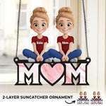 Custom Name Mother Daughter Gifts - Personalized Suncatcher Ornament