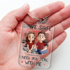 Your Love Is My Strength - Couple Personalized Custom Shaped Acrylic Keychain - Gift For Husband Wife, Anniversary