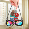 Her Love Is Our Forever Compass - Family Personalized Window Hanging Suncatcher Ornament - Gift For Mom