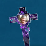 Custom Photo Memorial Cross Garden Decor - Personalized Acrylic Stake