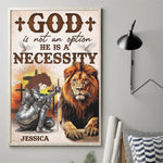 Custom Name God Is Not an Option Christian Decor - Personalized Poster