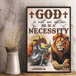 Custom Name God Is Not an Option Christian Decor - Personalized Poster