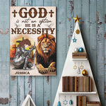 Custom Name God Is Not an Option Christian Decor - Personalized Poster
