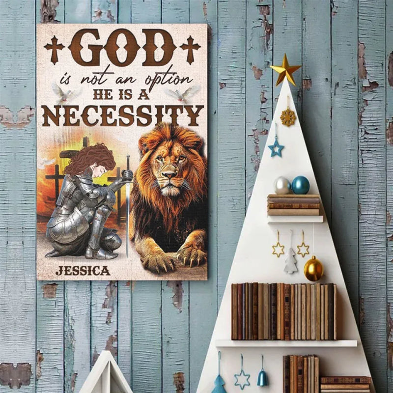 God Is A Necessity - Family Personalized Custom Vertical Poster - Gift For Yourself, Best Friends, Siblings, Family Members