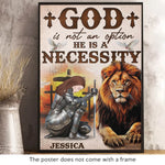 Custom Name God Is Not an Option Christian Decor - Personalized Poster