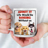 Custom Photo Home Is Where The Pet Hair Sticks To Everything But The Pet - Dog & Cat Personalized Custom Mug - Gift For Pet Owners, Pet Lovers