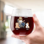 Happiness Is A Purring Cat - Cat Personalized Custom Wine Glass - Gift For Pet Owners, Pet Lovers