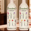 Grandma Plants Wisdom, Mom Nurtures Love And We Bloom - Family Personalized Custom Bottle Lamp - Gift For Mom, Grandma