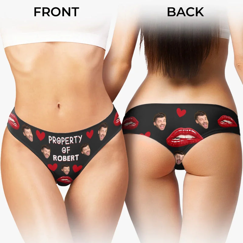 Custom Photo With You, I’m Whole - Couple Personalized Women Briefs - Gift For Husband Wife, Anniversary