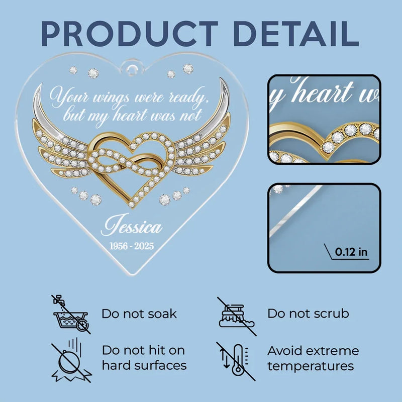 Your Memory Is A Treasure We Hold Dear - Memorial Personalized Custom Car Ornament - Acrylic Custom Shaped - Sympathy Gift For Family Members