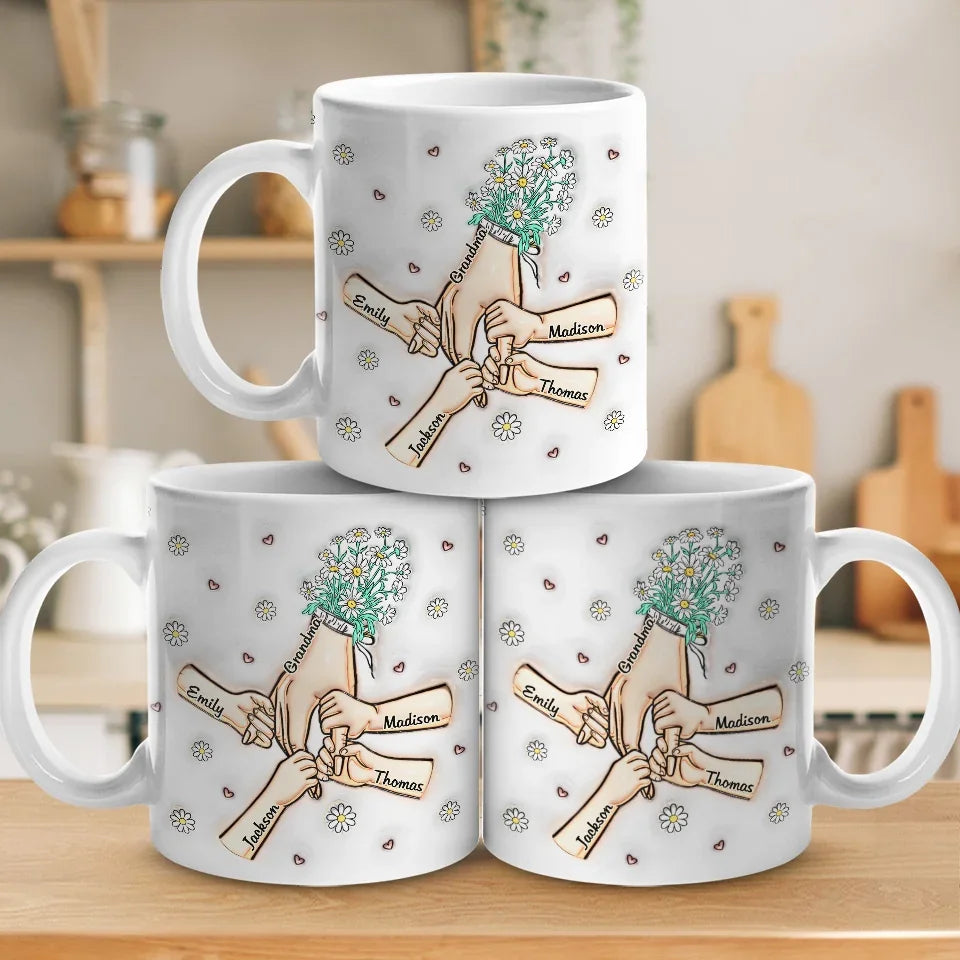 Amour De Mamie Effet D'Impression 3D - Cadeau Personnalisé | Mug Pour - Vive La Mode