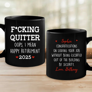 Happy Retirement - Coworker Personalized Custom Accent Mug - Appreciation, Retirement Gift For Coworkers, Work Friends, Colleagues