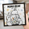 Grandma Bear Hugs Are The Cure For Everything - Family Personalized Custom 2-Layered Wooden Plaque With Stand - Gift For Mom, Grandma