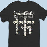 Every Grandchild Is A Little Piece Of Heaven On Earth - Family Personalized Custom Unisex T-shirt, Premium T-shirt, Hoodie - Gift For Grandma, Mom, Grandparent