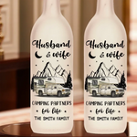 Making Memories One Campsite At A Time - Couple Personalized Custom Bottle Lamp - Gift For Husband Wife, Camping Lovers