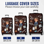 Custom Photo Take Only Memories, Leave Only Footprints - Travel Personalized Custom Luggage Cover - Summer Vacation Gift, Gift For Adventure Travel Lovers