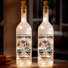 Light Up Your Adventures Together - Couple Personalized Custom Bottle Lamp - Gift For Husband Wife, Camping Lovers