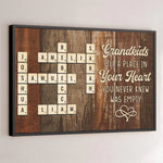 Custom Name Grandkids Gifts for Grandparents - Personalized Poster