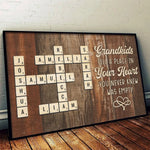 Custom Name Grandkids Gifts for Grandparents - Personalized Poster