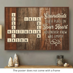 Custom Name Grandkids Gifts for Grandparents - Personalized Poster